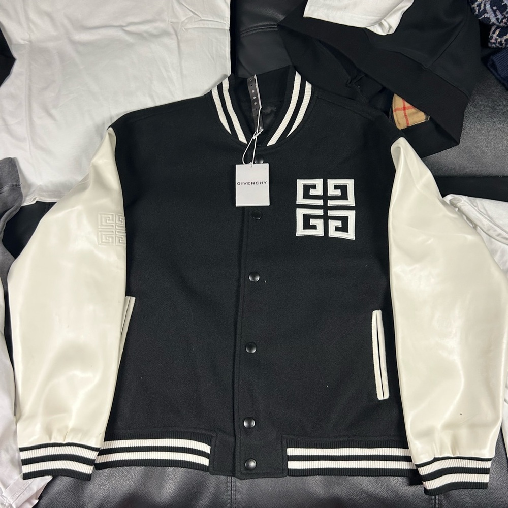 Givenchy Monochrome Logo Varsity Jacket